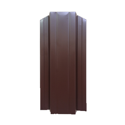 Евроштакетник МЕГАСТИЛ Standart П-образный широкий 3D рез ПЭ 0,4, цвет Шоколад.jpg